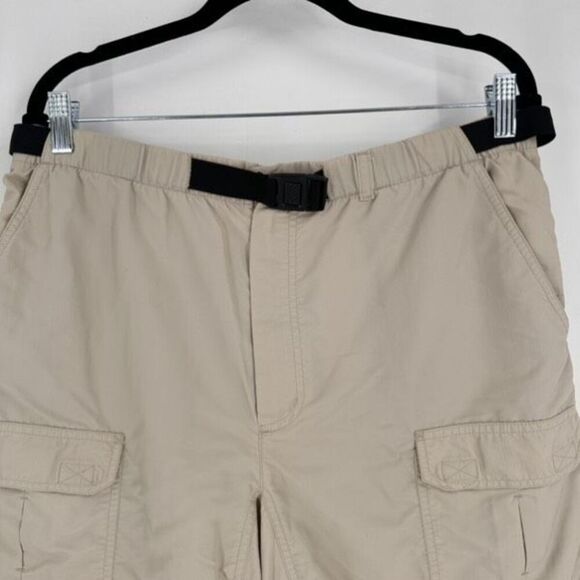 LL Bean Men’s Tan Nylon Pull On Hiking Outdoor Safari Shorts‎ Size Medium - Picture 6 of 11